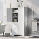 Tall and Wide Storage Cabinet with Doors for Bathroom or Office by HouseOfZazla