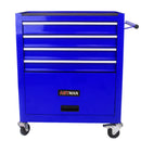 4 DRAWERS MULTIFUNCTIONAL TOOL CART WITH WHEELS-BLUE