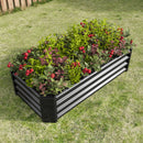 Black 4×2×1ft Metal Raised Garden Bed by HouseOfZazla