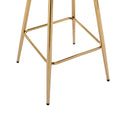 30 Inch Set of 2 Bar Stools,with Chrome Footrest and Base Velvet + Golden Leg Simple Bar Stool,CREAM