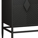 Modern 2 Door Wooden Storage Cabinet Accent Cabinet