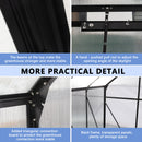 6X6FT-BLACK Polycarbonate Greenhouse Raised Base and Anchor Aluminum Heavy Duty Walk-in Greenhouses for Outdoor Backyard in All Season