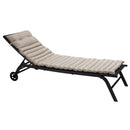 Khaki 2PCS Set Outdoor Lounge Chair Cushion Replacement