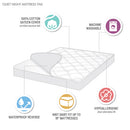 300 Thread Count Cotton Sateen Waterproof Mattress Pad Queen by HouseOfZazla