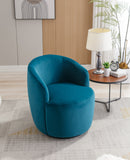 Velvet Fabric Swivel Accent Armchair