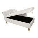 Beige Chaise Lounge Indoor - Velvet Lounge Chair for Bedroom