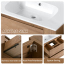 30" Wall Mount Bathroom Vanity With Gel Sink
