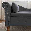 Black Velvet Chaise Lounge