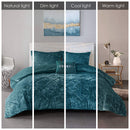 Full/Queen Velvet Comforter Set with Throw Pillow