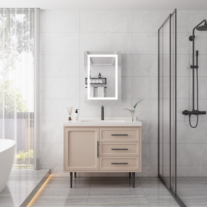 20 X 28 Inch Bathroom Medicine Cabinet with LED Mirror, photo 5 of 10
