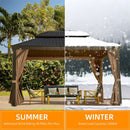 10' x 12' Hardtop Aluminum Gazebo with Double Canopy by HouseOfZazla