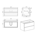 Alice 36W-105 Wall Mount Bathroom Vanity Cabinet Without Basin by HouseOfZazla