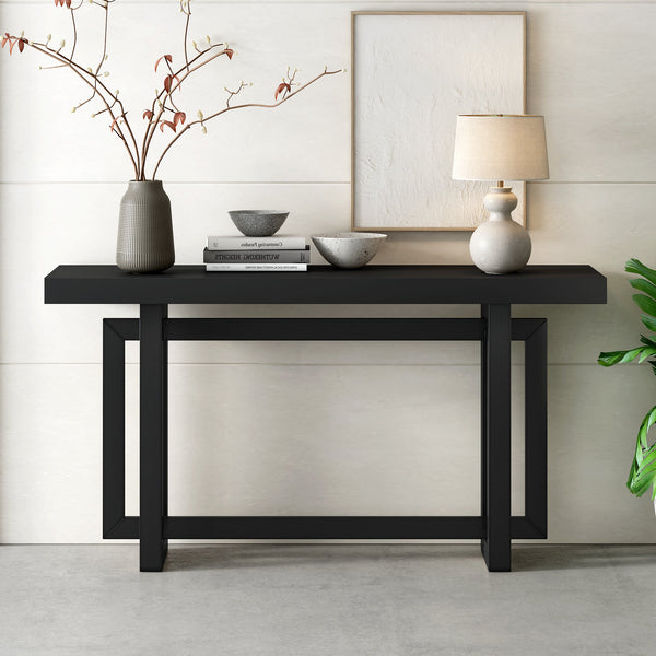 U Style 59.1'' Painted Entryway Table with Pine Veneer, photo 2 of 10