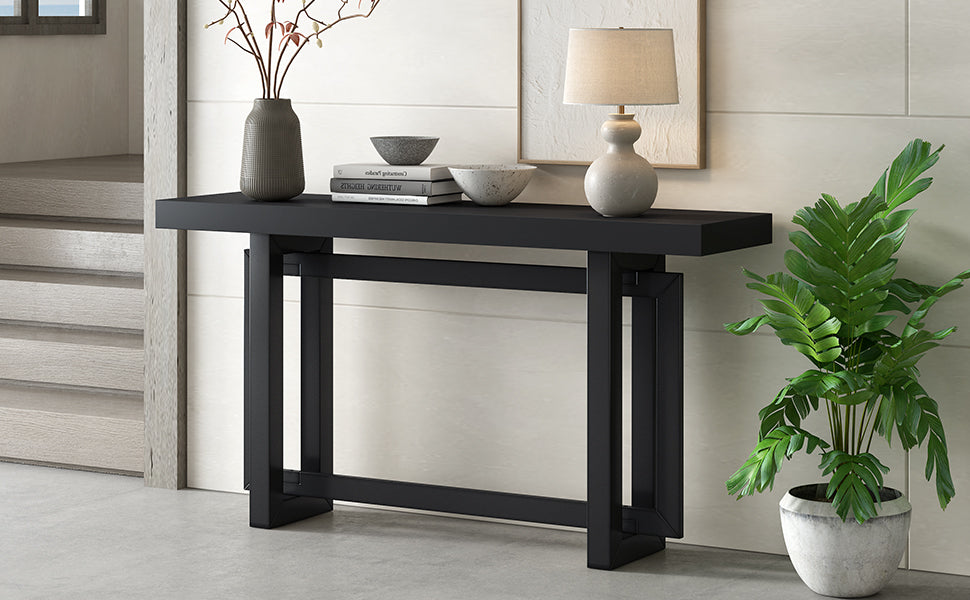 U Style 59.1'' Painted Entryway Table with Pine Veneer, photo 4 of 10
