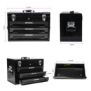 20'' Portable 3-Drawer Steel Toolbox