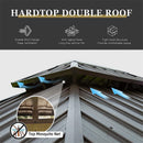 10'x12' Hardtop Gazebo with Wooden Coated Aluminum Frame and Double Steel Roof by HouseOfZazla