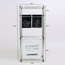 3 Tier Laundry Hamper Sorter with 4 Removable Bags