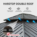 12'x14' Hardtop Gazebo, Outdoor Cedar Wood Frame Canopy