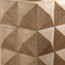 24" Height Three-dimensional Embossed Pattern Design Retro Coffee Table MDF Retro Furniture