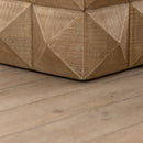 24" Height Three-dimensional Embossed Pattern Design Retro Coffee Table MDF Retro Furniture