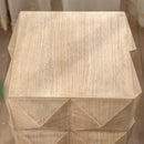 24" Height Three-dimensional Embossed Pattern Design Retro Coffee Table MDF Retro Furniture