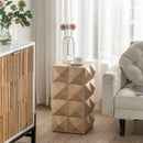 24" Height Three-dimensional Embossed Pattern Design Retro Coffee Table MDF Retro Furniture