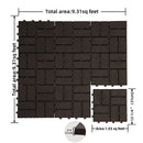 Patio Interlocking Deck Tiles - 12"x12" Composite Flooring