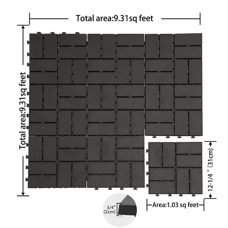 Patio Interlocking Deck Tiles - Gray Composite, photo 5 of 5