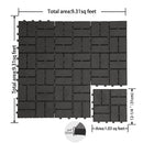 Patio Interlocking Deck Tiles, 12"x12" Square Composite Decking