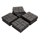 Patio Interlocking Deck Tiles - Gray Composite