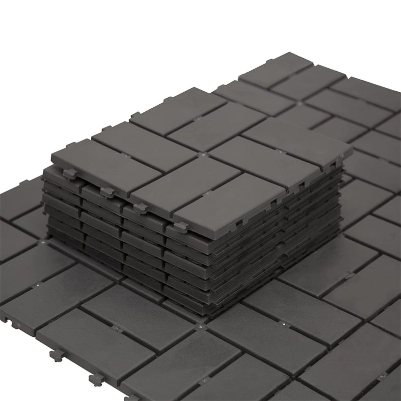 Patio Interlocking Deck Tiles, 12"x12" Square Composite Decking Tiles, photo 2 of 5