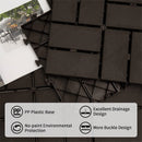 Patio Interlocking Deck Tiles - Brown (Pack of 9)