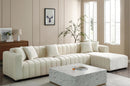 L-Shape Sectional Sofa with Deep Tufted Velvet Upholstered Right Chaise Modular Sofa