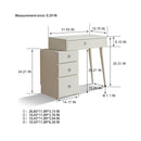 Solid Liriodendron Wood Dresser Table with Stool
