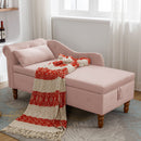 Pink Chaise Lounge Indoor Velvet Lounge Chair