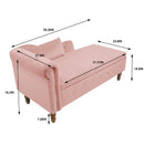 Pink Chaise Lounge Indoor Velvet Lounge Chair