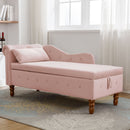 Pink Chaise Lounge Indoor Velvet Lounge Chair