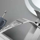 Waterfall Spout Bathroom Faucet, Single Handle Vanity Sink Faucet by HouseOfZazla