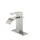 Waterfall Spout Bathroom Faucet, Single Handle Vanity Sink Faucet by HouseOfZazla