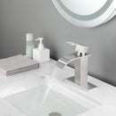 Waterfall Spout Bathroom Faucet, Single Handle Vanity Sink Faucet by HouseOfZazla