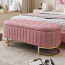 Elegant Upholstered Velvet Storage Ottoman