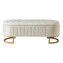 Elegant Upholstered Velvet Storage Ottoman