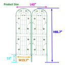 2 Pack Metal Garden Trellis 86.7" x 19.7"