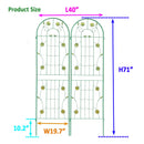 2 Pack Metal Garden Trellis 71" x 19.7"