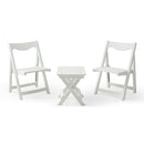 HIPS Foldable Small Table and Chair Set with 2 Chairs and Rectangular Table