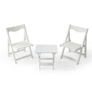 HIPS Foldable Small Table and Chair Set with 2 Chairs and Rectangular Table