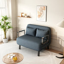 39"Convertible Chair Bed, Tri-Fold Sofa Bed with Adjustable Backrest & Pillow, Leisure Chaise Lounge Couch with Sturdy Steel Frame for Home & Office, Comfortable Sleeper Chair