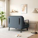 39"Convertible Chair Bed, Tri-Fold Sofa Bed with Adjustable Backrest & Pillow, Leisure Chaise Lounge Couch with Sturdy Steel Frame for Home & Office, Comfortable Sleeper Chair