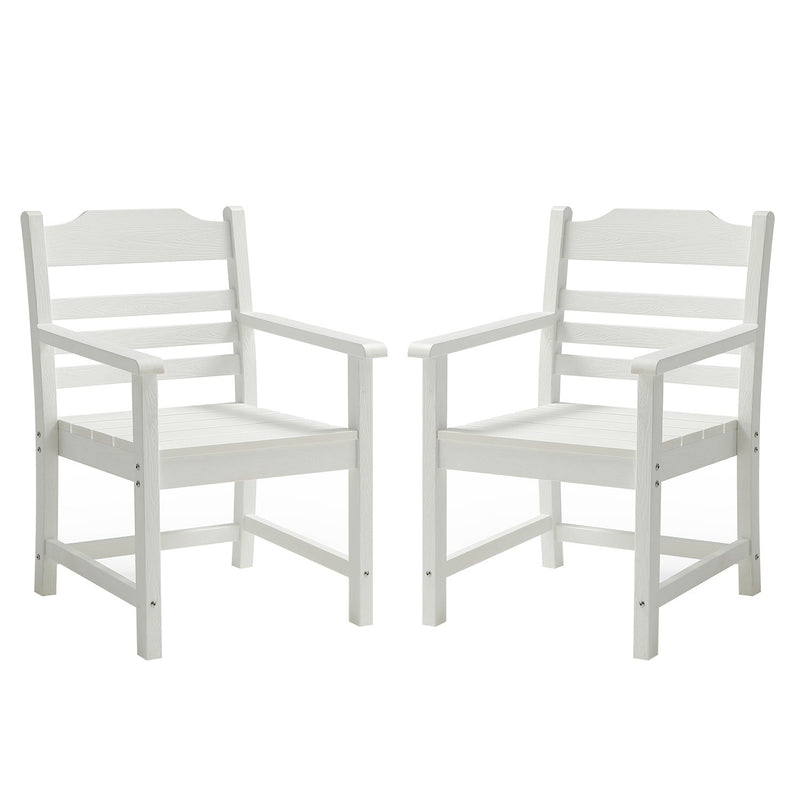 Patio Dining Chair with Armset Set of 2, Pure