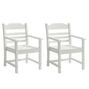 Patio Dining Chair with Armset Set of 2, Pure